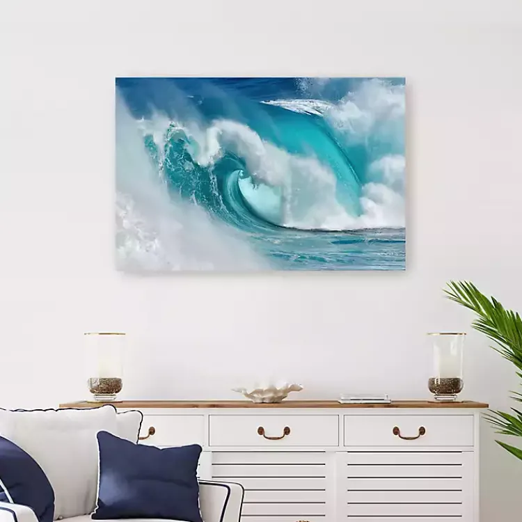 Canvas Art-Kirklands Home When the Ocean Turns into Canvas Art Print Blue