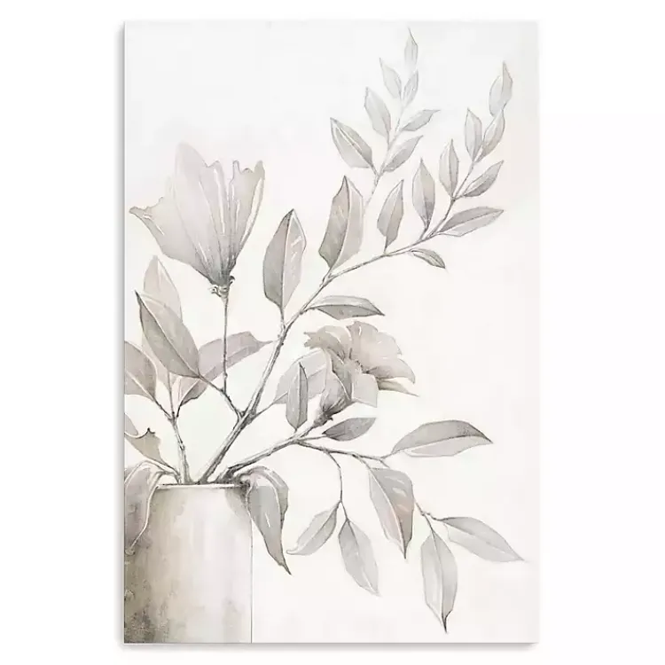 Canvas Art-Kirklands Home Neutral Potted Plant Canvas Art Print