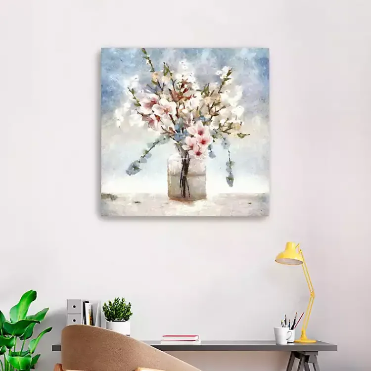 Canvas Art-Kirklands Home Sakura Jar Canvas Art Print, 30x30 in.