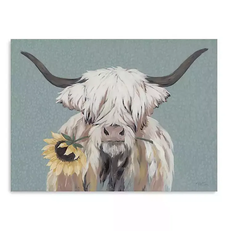 Canvas Art-Kirklands Home Ellie with a Sunflower Canvas Art Print, 24x18 in.