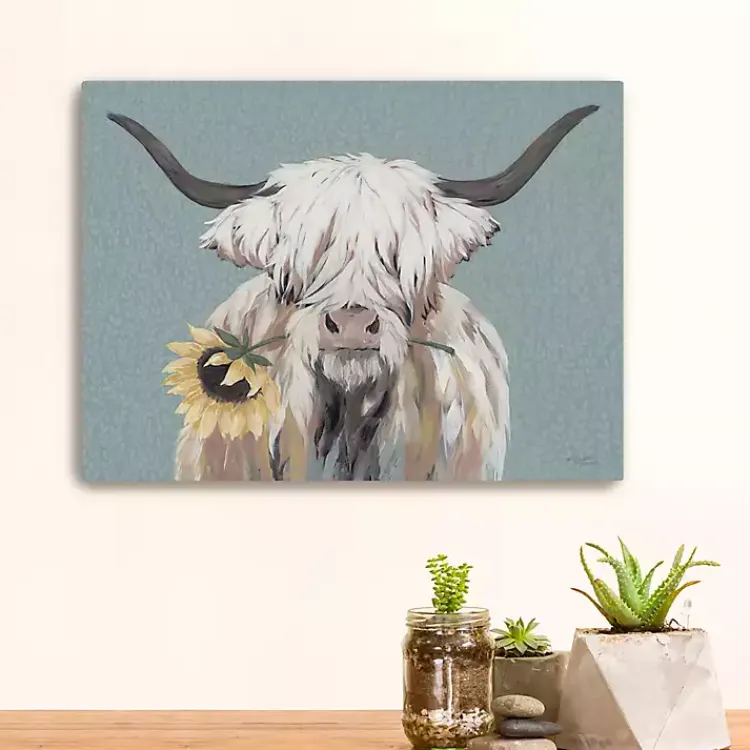 Canvas Art-Kirklands Home Ellie with a Sunflower Canvas Art Print, 24x18 in.