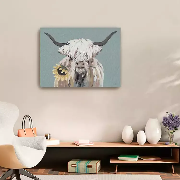 Canvas Art-Kirklands Home Ellie with a Sunflower Canvas Art Print, 32x24 in.