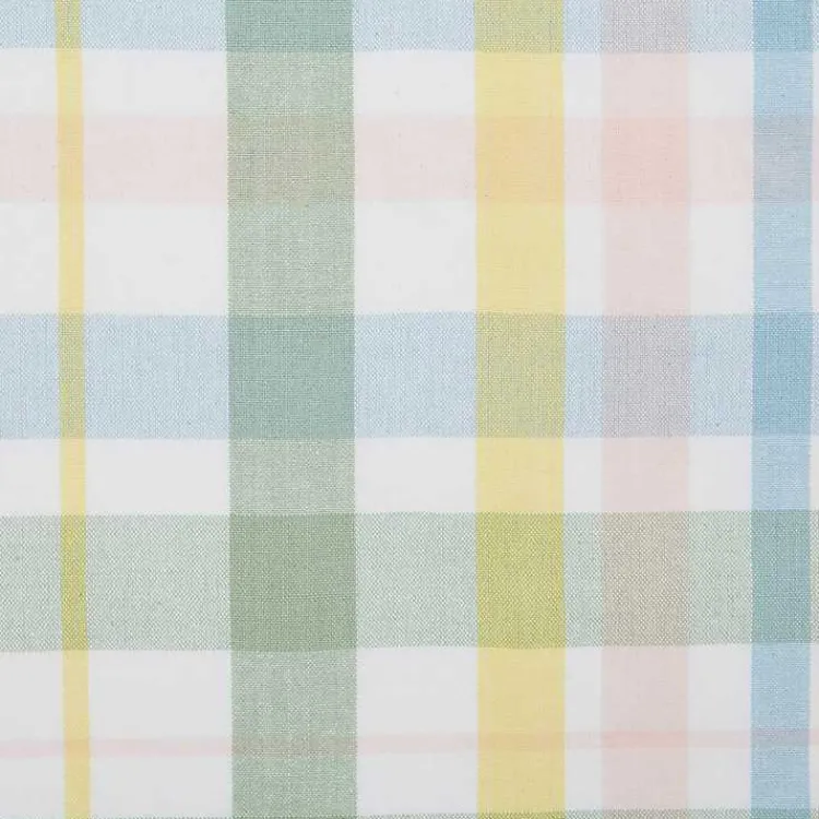 Table Linens-Kirklands Home Round Sweet Spring Plaid Tablecloth, 70 in. Multi