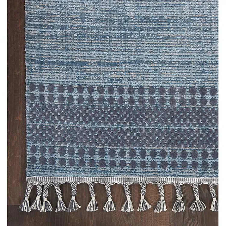 Area Rugs-Kirklands Home Scandinavian Stripe Runner Blue