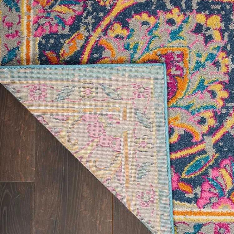 Area Rugs-Kirklands Home Ivory & Multi Floral Medallion Area Rug, 6x9