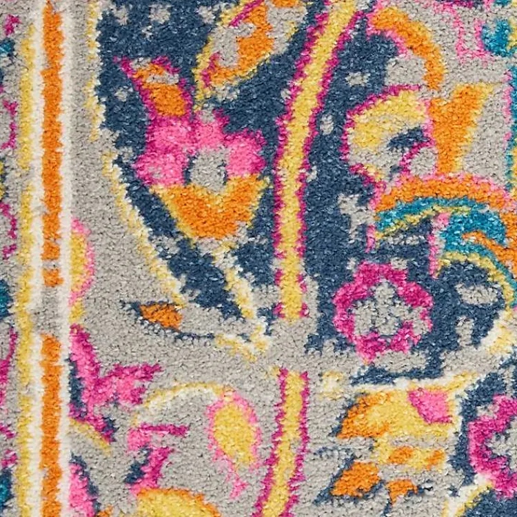 Area Rugs-Kirklands Home Ivory & Multi Floral Medallion Area Rug, 6x9