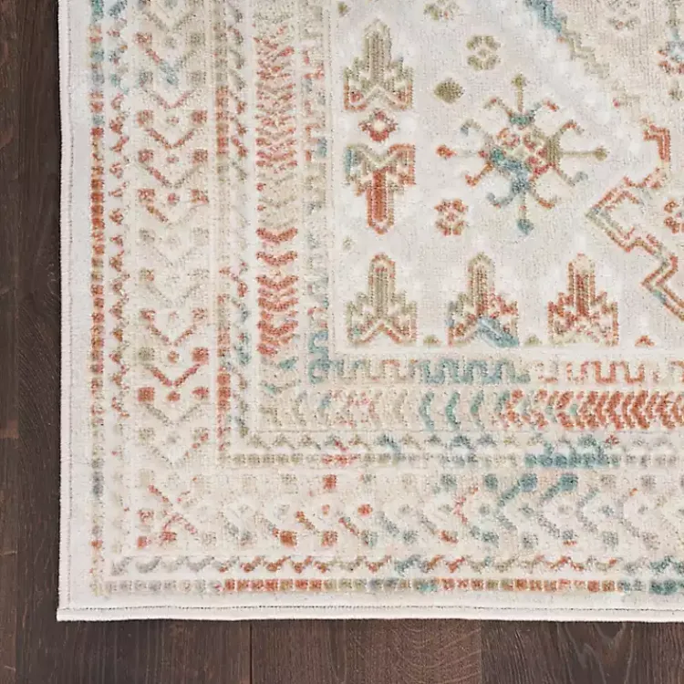 Area Rugs-Kirklands Home Irsia White Traditional Area Rug, 5x7