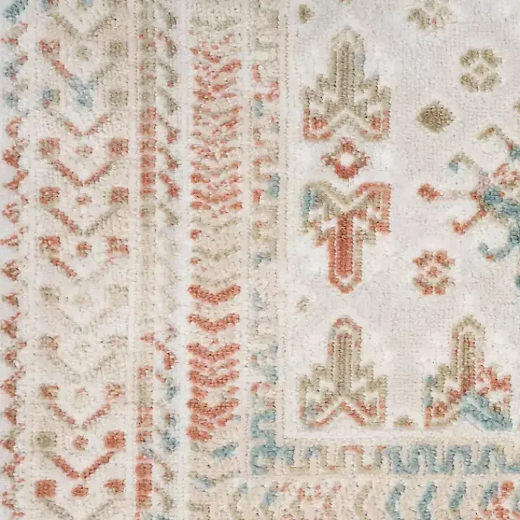 Area Rugs-Kirklands Home Irsia White Traditional Area Rug, 5x7