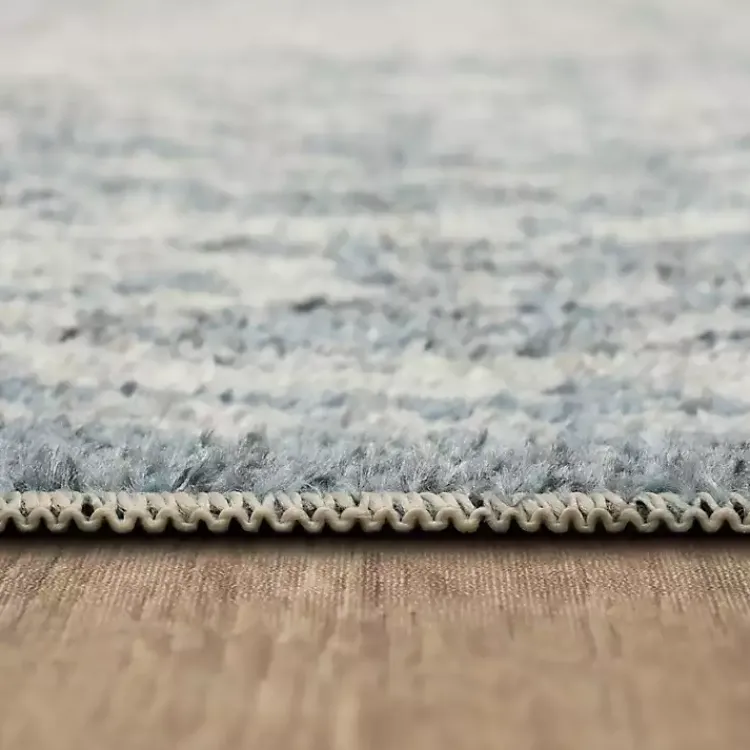 Area Rugs-Kirklands Home Blue and Cream Blackwell Runner, 2x8
