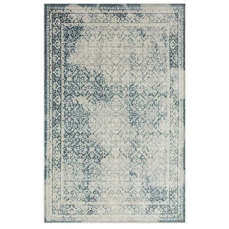 Area Rugs-Kirklands Home Blue and Cream Blackwell Area Rug, 8x10