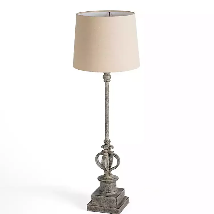 Buffet Lamps-Kirklands Home Distressed Quatre Buffet Lamp Gray