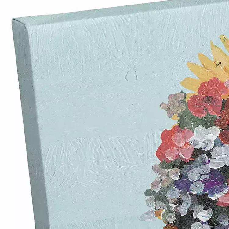 Canvas Art-Kirklands Home Floral Bathtub Canvas Art Print Multi