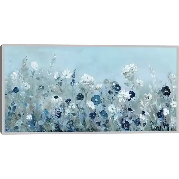 Framed Art-Kirklands Home Blue Light Garden Framed Canvas Art Print