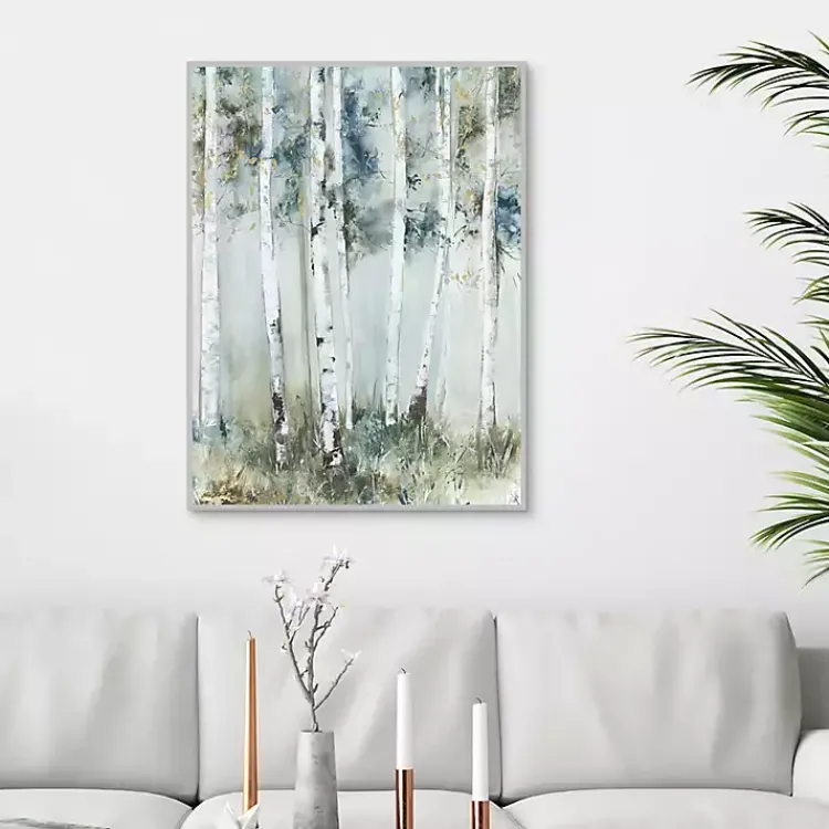 Canvas Art-Kirklands Home Birch Blue Forest Framed Canvas Art Print