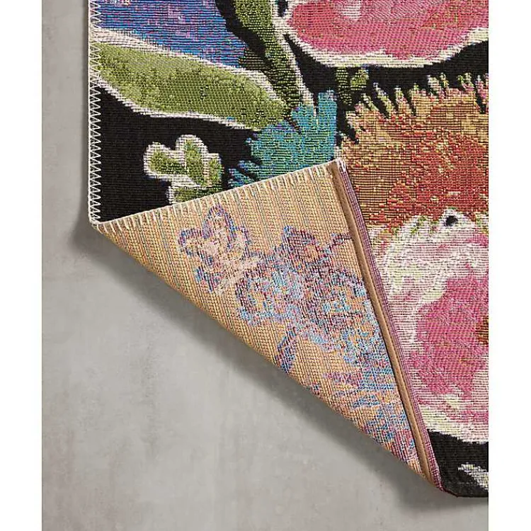 Area Rugs-Kirklands Home Midnight Garden Party Indoor/Outdoor Rug, 7x11