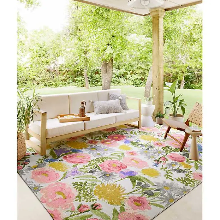 Area Rugs-Kirklands Home Daylight Garden Party Indoor/Outdoor Rug, 7x11