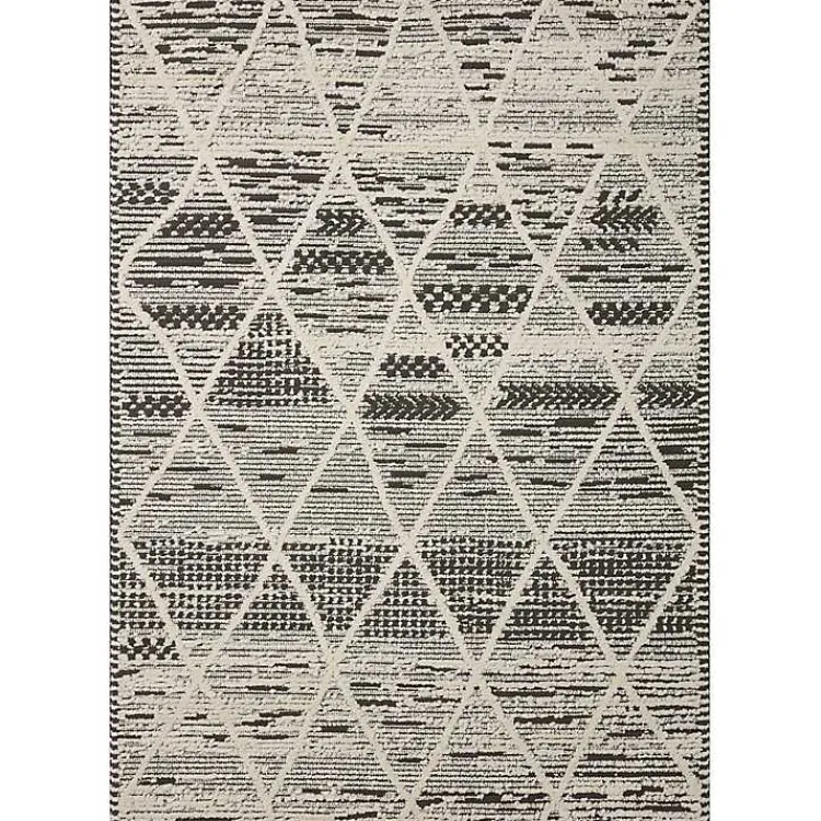 Area Rugs-Kirklands Home Charcoal Gradient Diamond Area Rug, 5x7