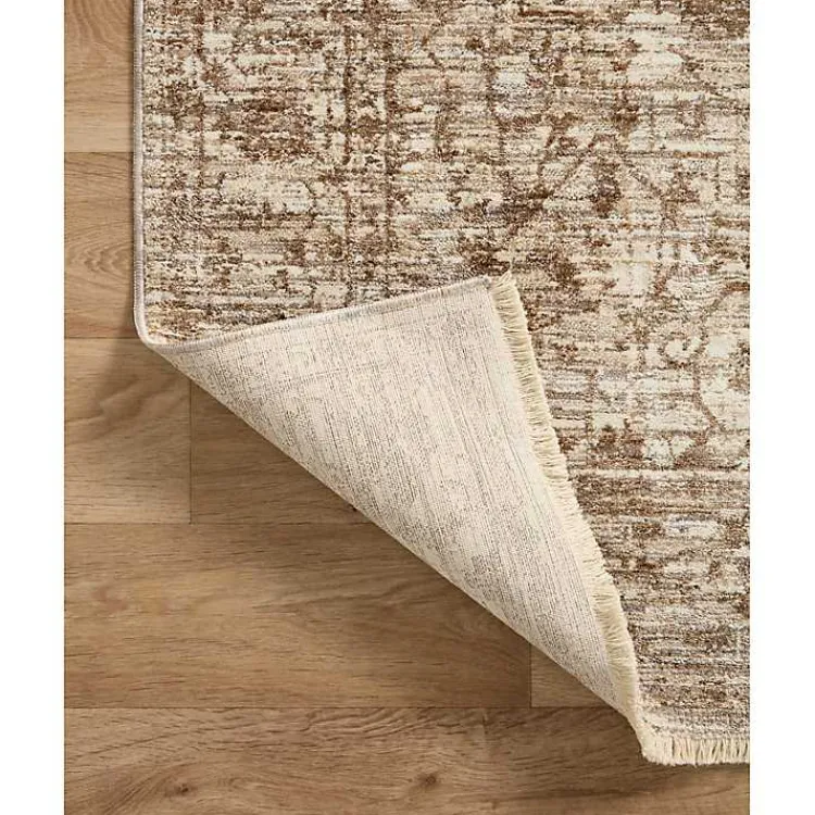 Area Rugs-Kirklands Home Neutral Sorrento Medallion Area Rug, 5x7 Tan