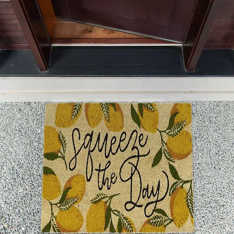 Doormats-Kirklands Home Squeeze the Day Coir Doormat