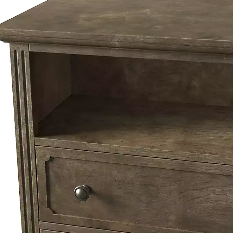 Nightstands-Kirklands Home Ash 2-Drawer Wood Nightstand Brown