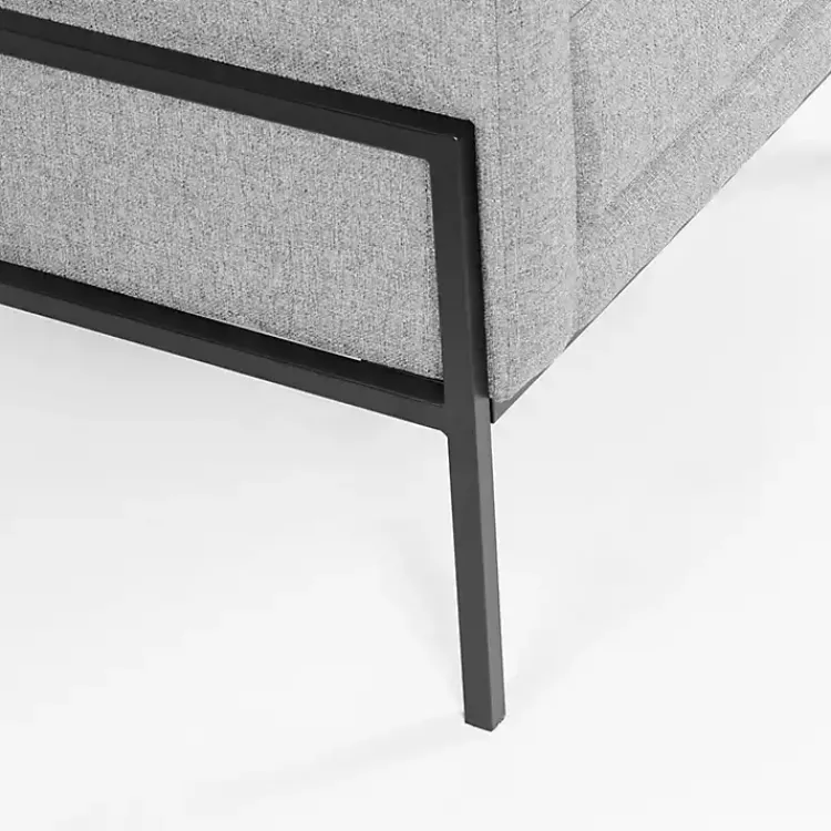 Accent Chairs-Kirklands Home Upholstered Square Accent Chair Gray