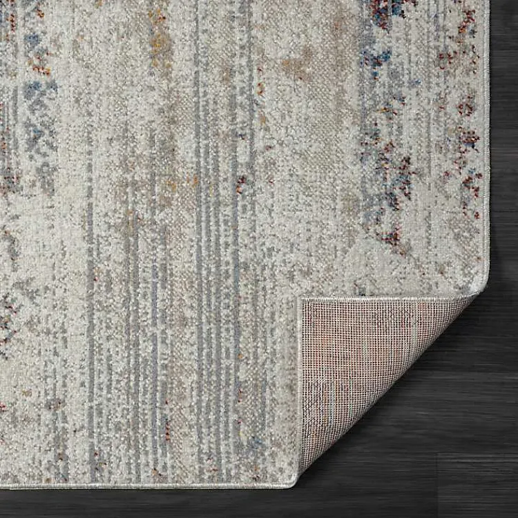 Area Rugs-Kirklands Home Distressed Medallion Washable Area Rug, 5x7 Ivory