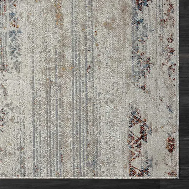 Area Rugs-Kirklands Home Distressed Medallion Washable Area Rug, 7x9 Ivory