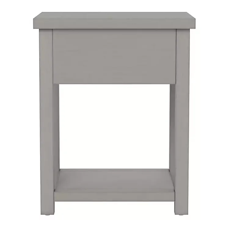 Accent & End Tables-Kirklands Home Bailie Wooden Side Table Gray
