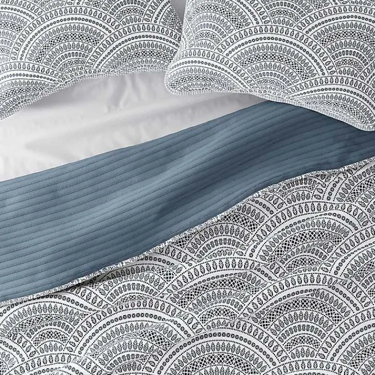 Quilts-Kirklands Home Blue Scalloped Reversible 2-pc. Twin Quilt Set