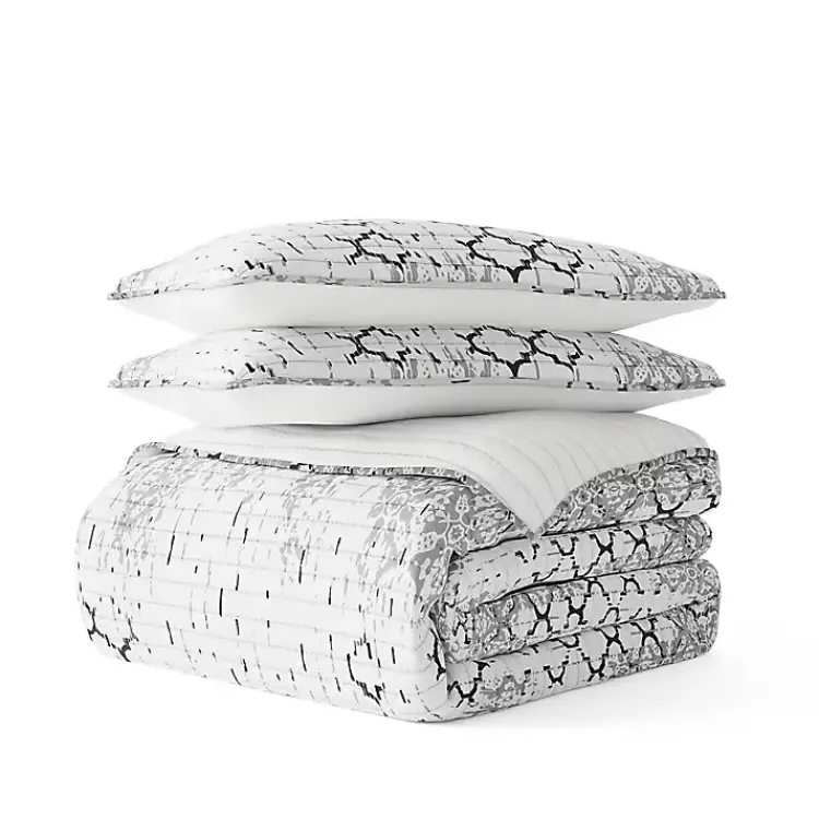 Quilts-Kirklands Home White Trellis Reversible 2-pc. Twin Quilt Set