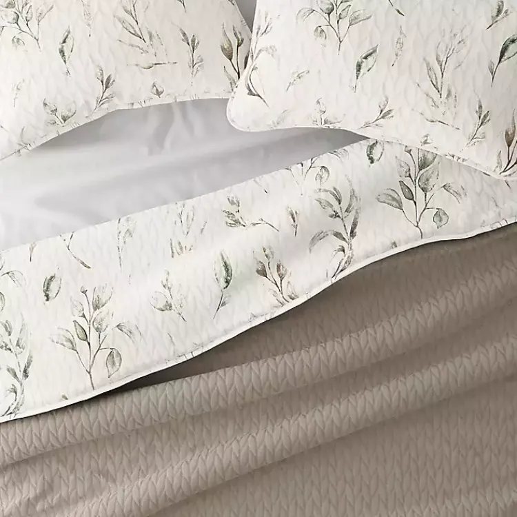 Quilts-Kirklands Home Watercolor Leaves Reversible 2-pc. Twin Quilt Set