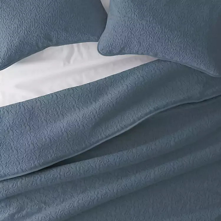 Quilts-Kirklands Home Floral Stitch 2-pc. Twin Quilt Set Blue