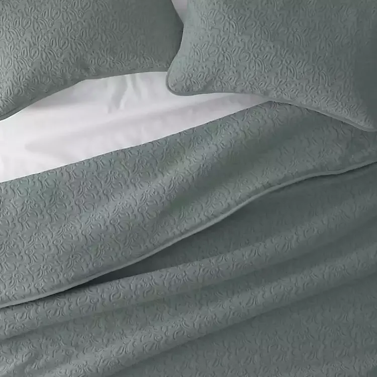 Quilts-Kirklands Home Stitched Floral 2-pc. Twin Quilt Set Green