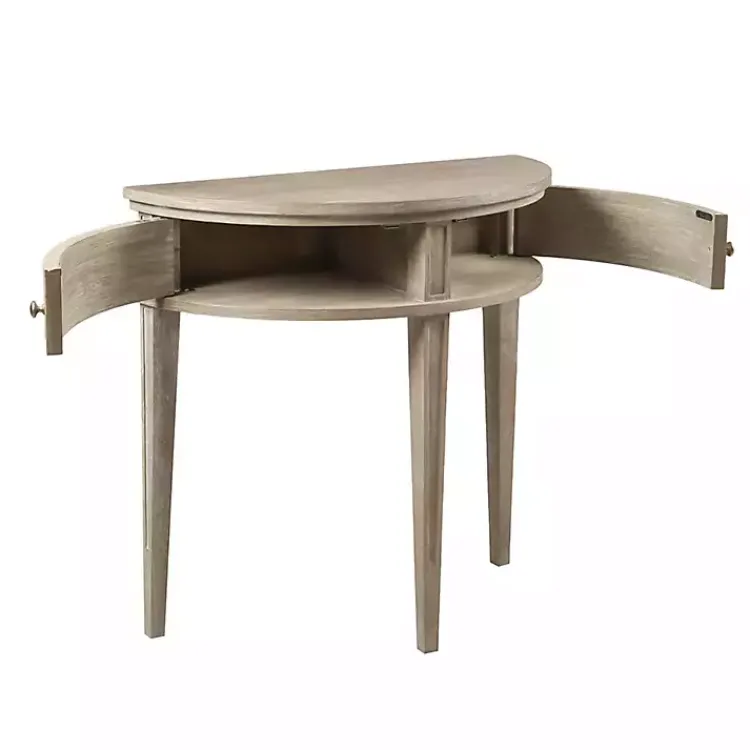 Console Tables-Kirklands Home Martha Stewart Half Moon Console Table Tan