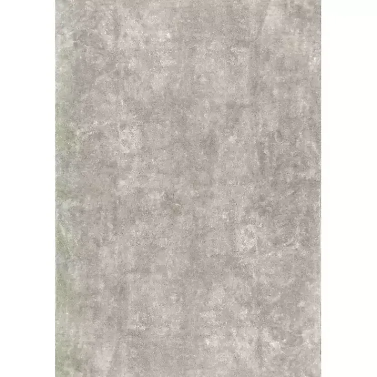 Area Rugs-Kirklands Home Whitlow Shag Washable Area Rug, 5x8 Gray