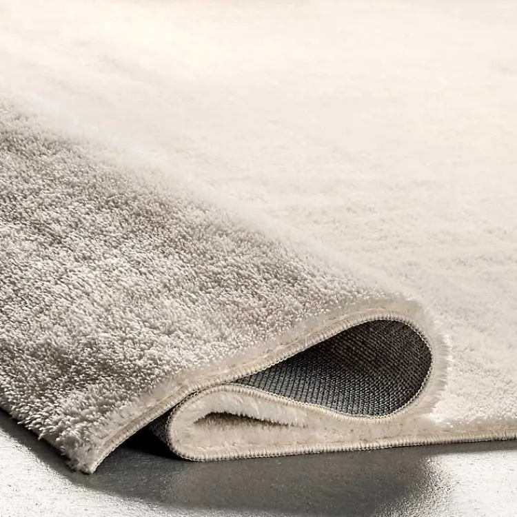 Area Rugs-Kirklands Home Whitlow Shag Washable Area Rug, 6x9 Ivory