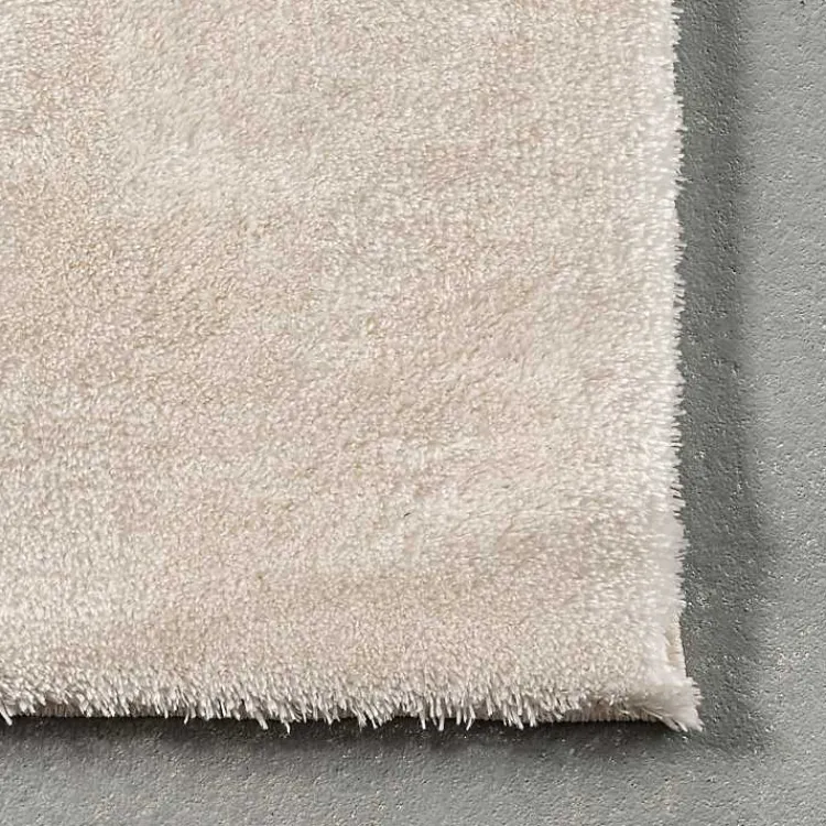 Area Rugs-Kirklands Home Whitlow Shag Washable Area Rug, 6x9 Ivory
