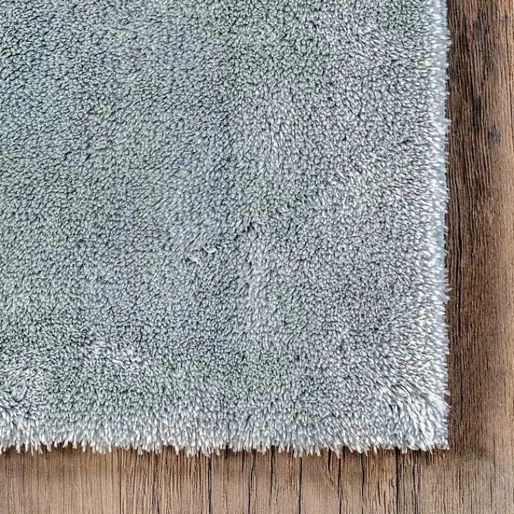 Area Rugs-Kirklands Home Whitlow Shag Washable Area Rug, 8x10 Blue