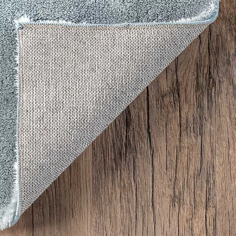 Area Rugs-Kirklands Home Whitlow Shag Washable Area Rug, 8x10 Blue