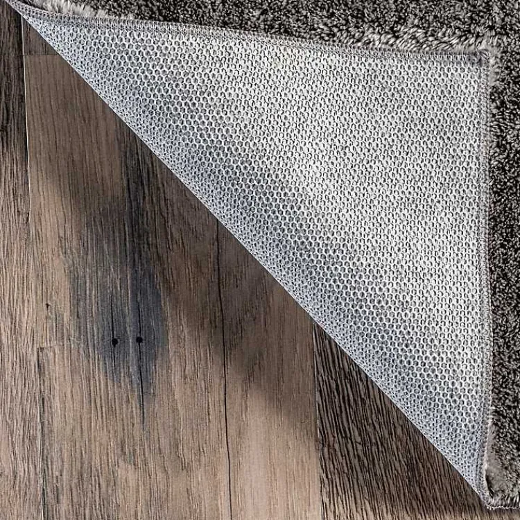 Area Rugs-Kirklands Home Whitlow Charcoal Shag Washable Area Rug, 8x10 Gray