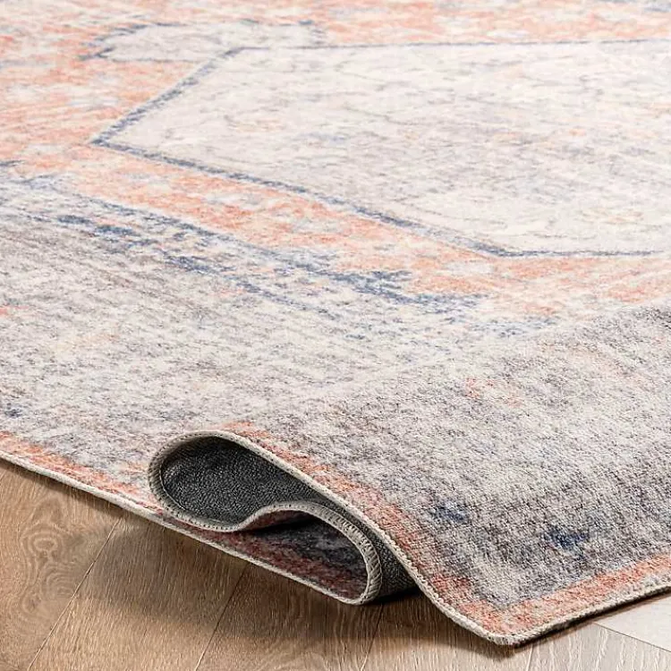 Area Rugs-Kirklands Home Bea Distressed Vintage Washable Area Rug, 5x8