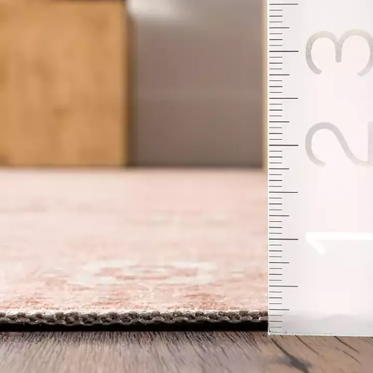 Area Rugs-Kirklands Home Lottie Peach Vintage Washable Area Rug, 8x10 Orange