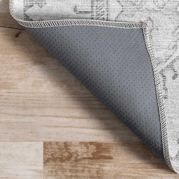 Area Rugs-Kirklands Home Lottie Vintage Washable Area Rug, 8x10 Gray