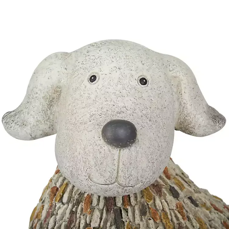 Garden Statues-Kirklands Home Light Textured Dog Statue Gray