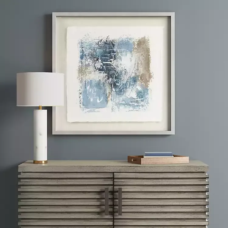 Framed Art-Kirklands Home Madison Park Blue Abstract Framed Art Print