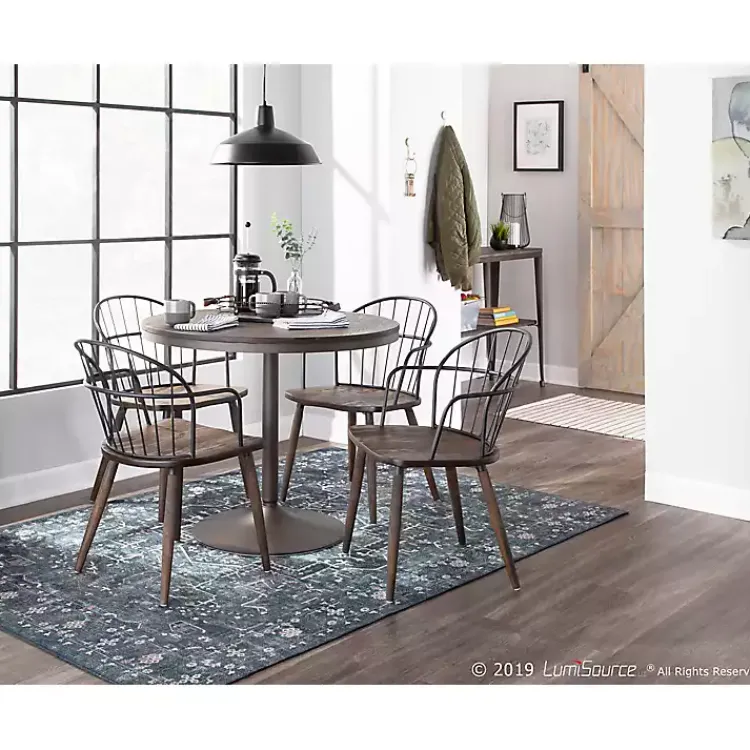 Dining Chairs-Kirklands Home Dark Walnut Wood Spindle Dining Chairs, Set of 2