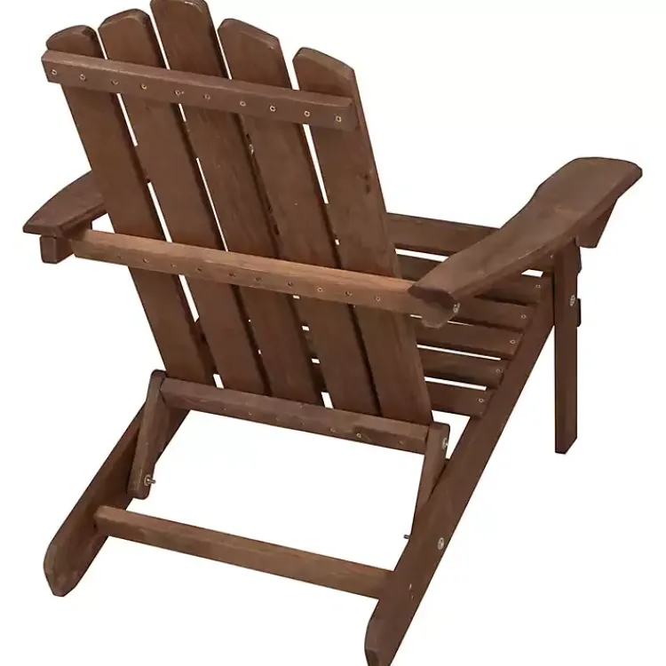 Outdoor Seating-Kirklands Home Folding Outdoor Adirondack Chair Brown