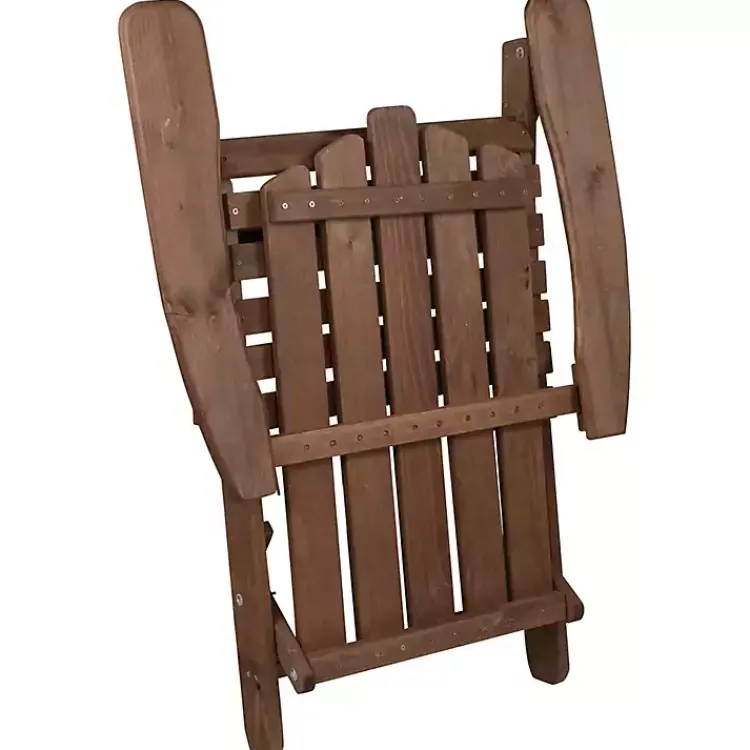 Outdoor Seating-Kirklands Home Folding Outdoor Adirondack Chair Brown