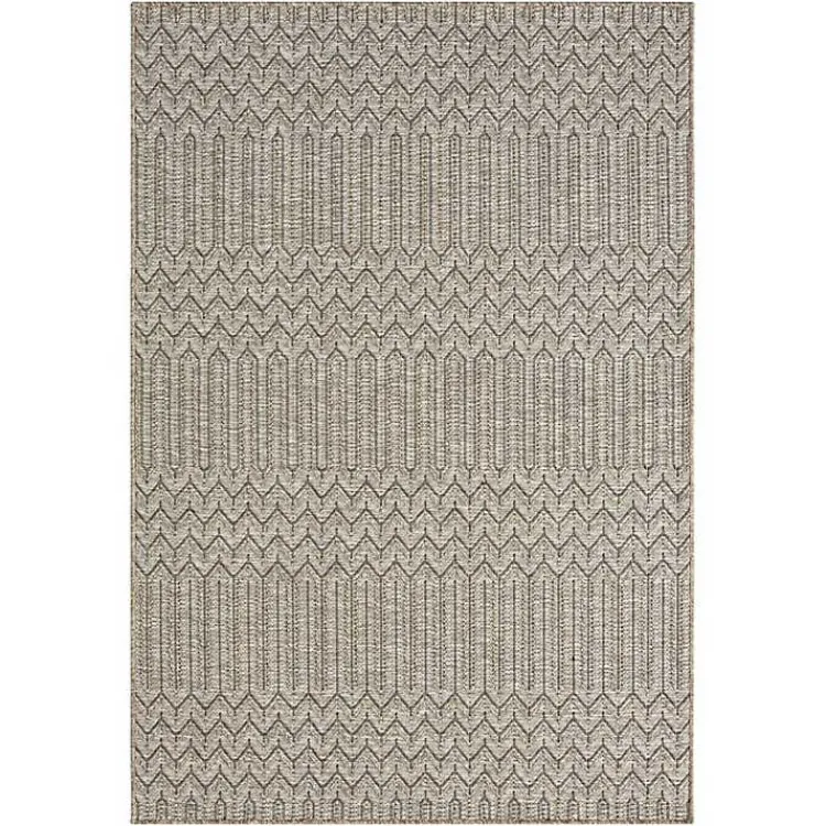 Area Rugs-Kirklands Home Chevron Indoor/Outdoor Area Rug, 5x7 Tan
