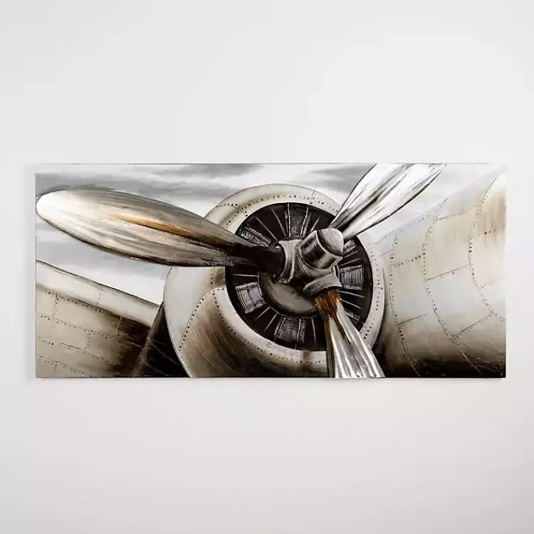 Canvas Art-Kirklands Home Metallic Propeller Canvas Art Print